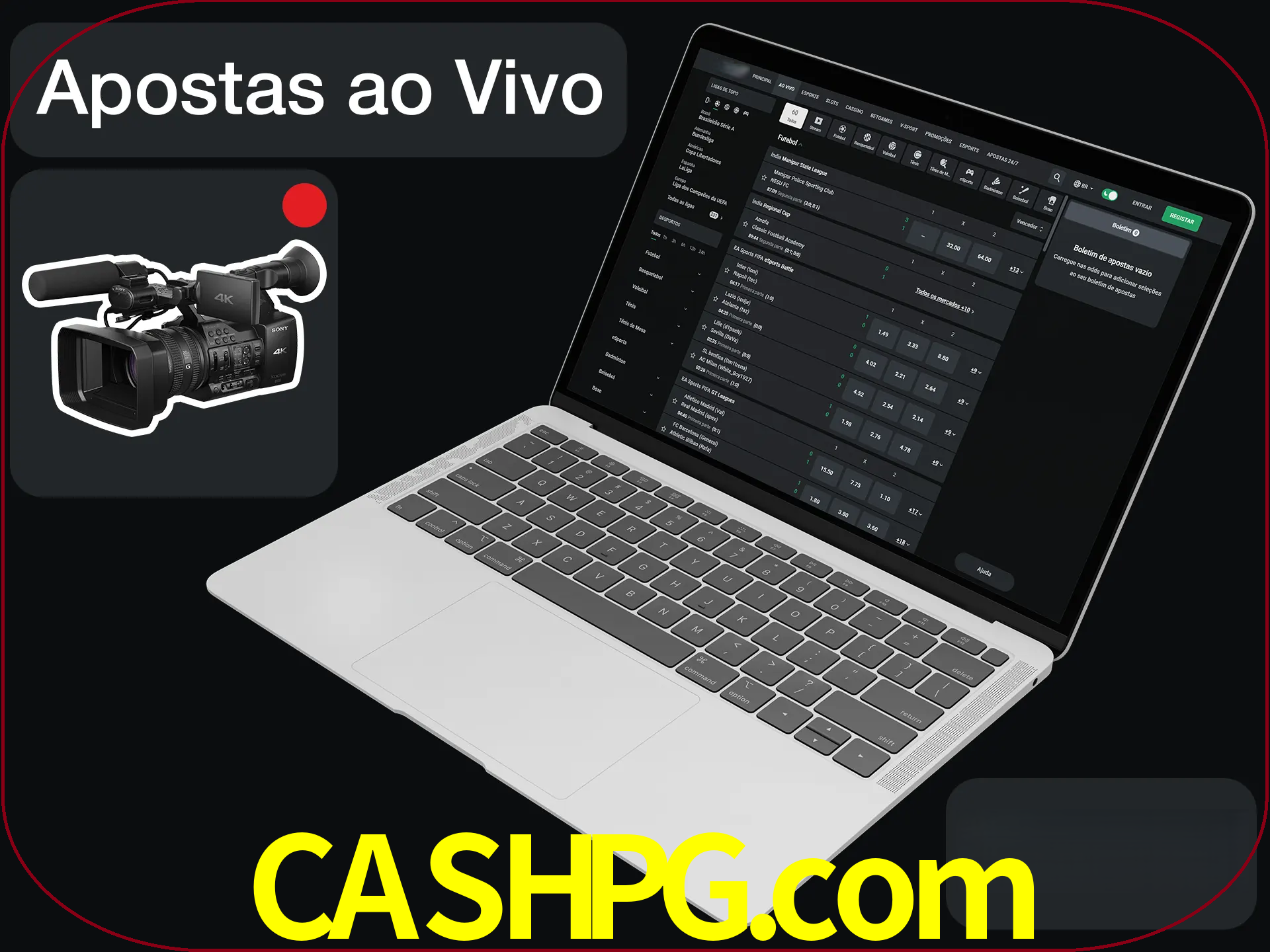 Aposte em formato ao vivo em nosso site.