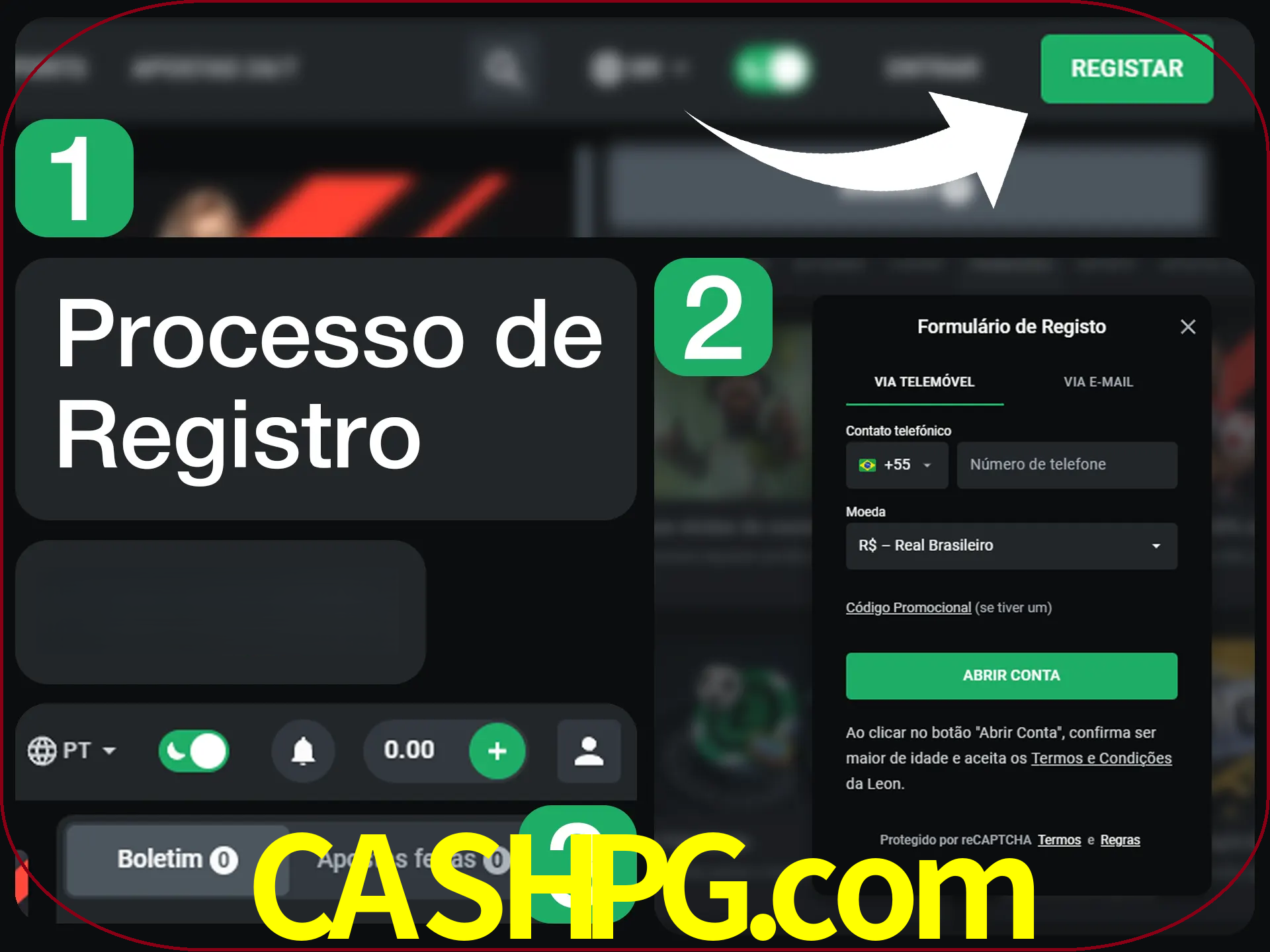 O processo de registro na LeonBet é simples.